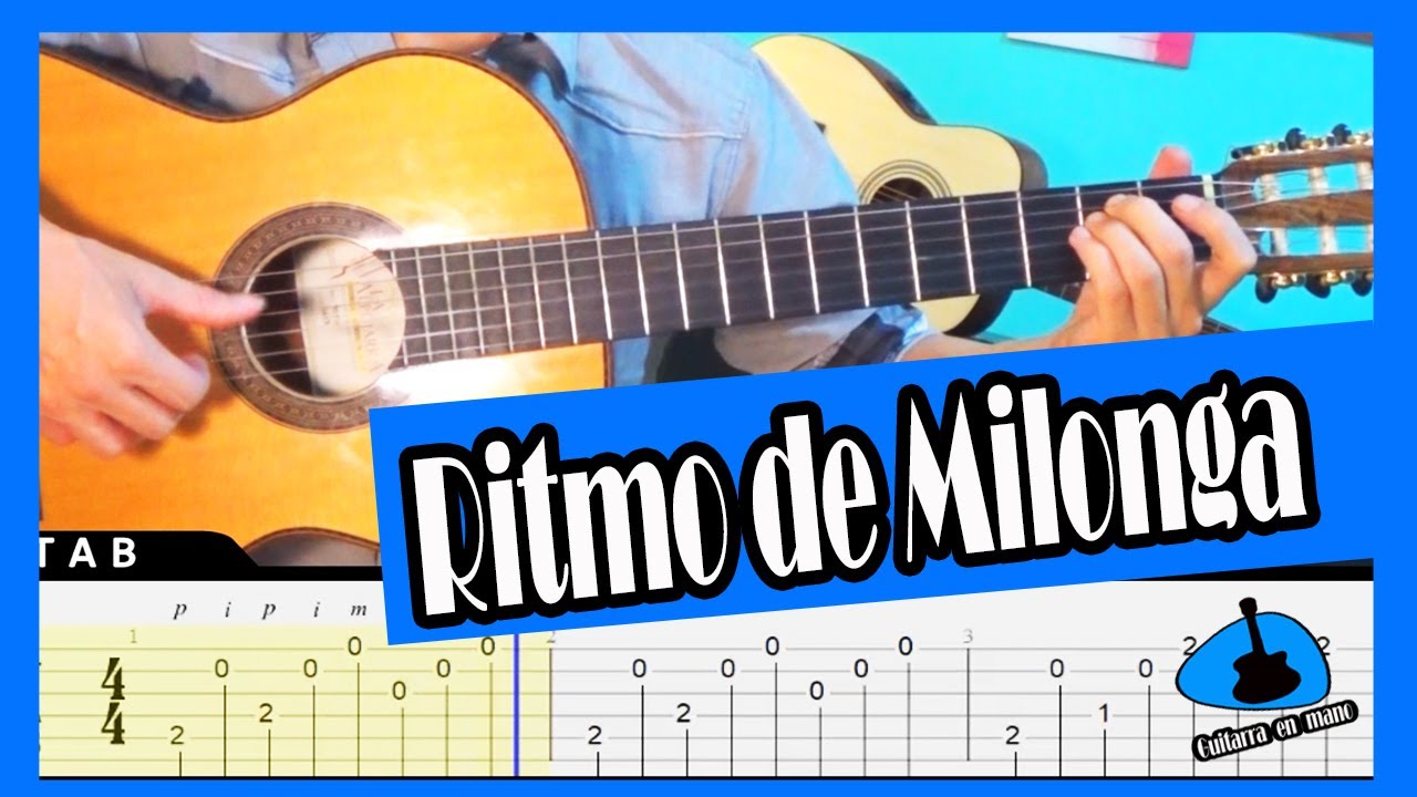 Como tocar RITMO DE MILONGA  en Guitarra [TUTORIAL /RITMO /ACORDES/ Milonga Payador/TABS]