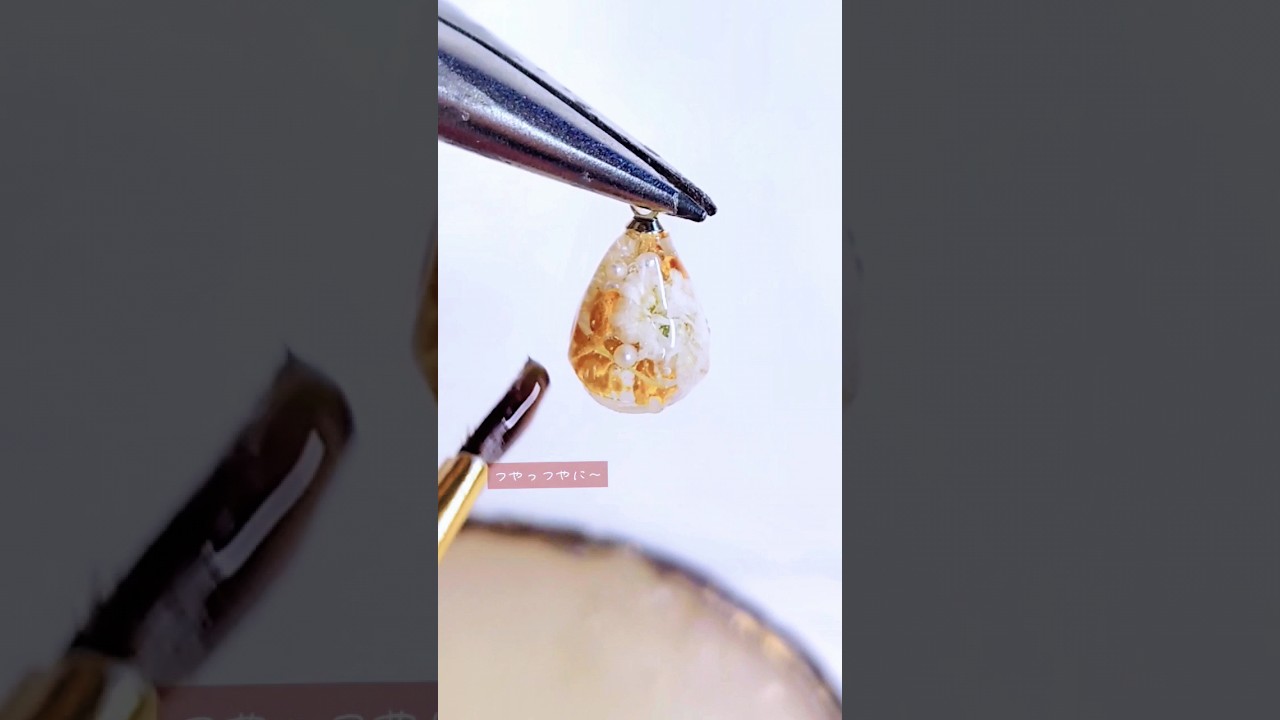 金木犀の小さな雫玉🧡 フル動画説明欄 #レジン #ハンドメイド