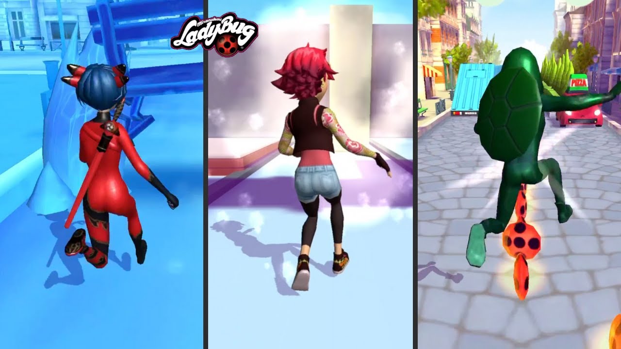 RYUKO, Alix Kubdel & CARAPACE: Run together and  save Paris! 🐞Miraculous Ladybug & Cat Noi‪r 🐞