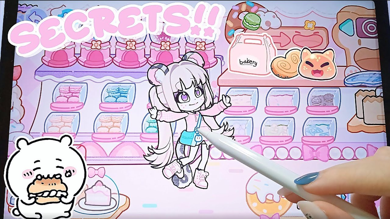 I found THESE CUTE hidden SECRETS in this aesthetic game 😭✨ (Angela World) | Little Rainbow Shop 
