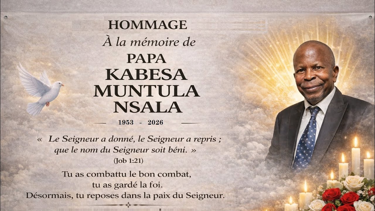 La cérémonie funéraire de Pasteur KABESA MUTULA NSALA, décédé à Kinshasa le 27/01/206 , Né en 1953