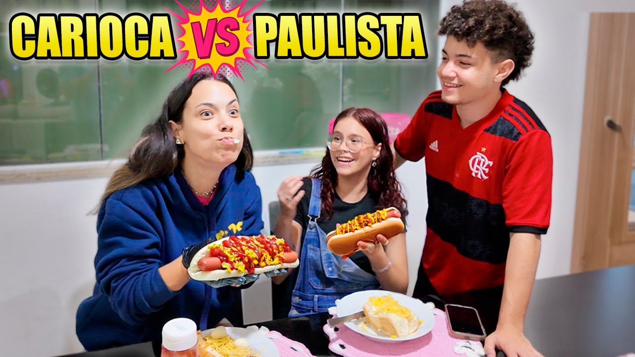 Desafio com a NAMORADA DO MEU FILHO - CACHORRO QUENTE PAULISTA X CARIOCA | Kathy Castricini