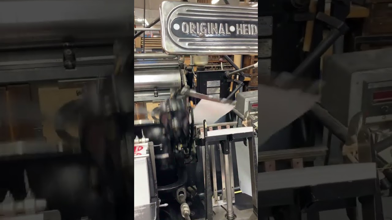 Windmill Platen Press #printshop #heidelberg #printingpress #machine #oddlysatisfying #asmr #print
