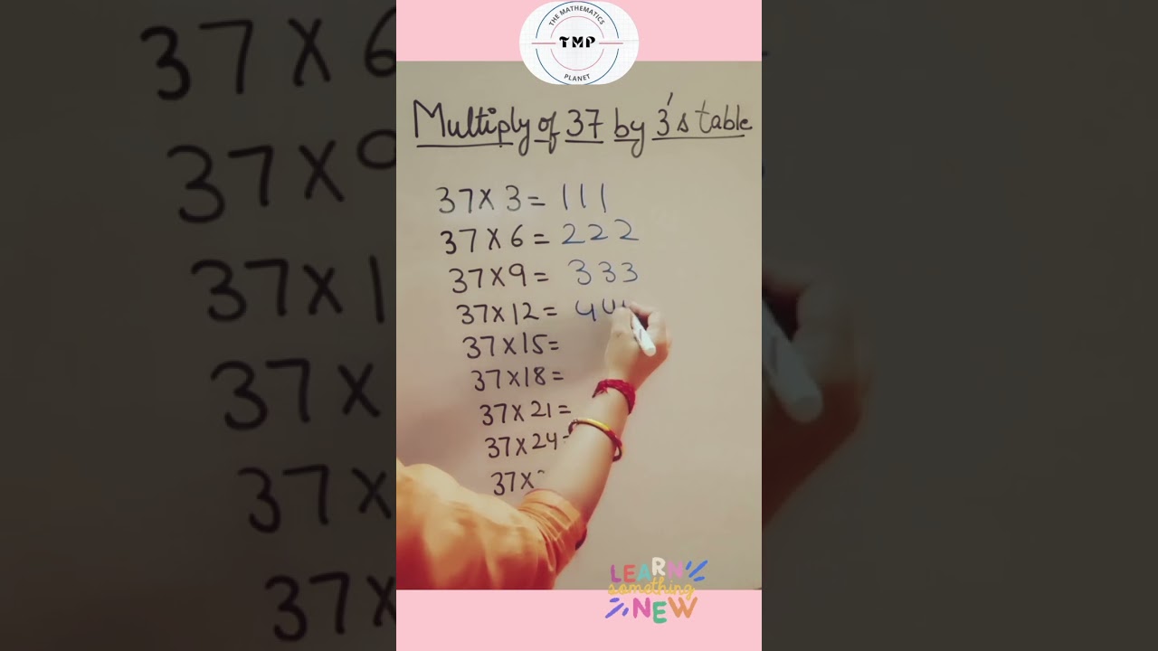 Multiply of 37 by 3's table, Easy multiply trick, #viral #maths #trending #tricks #multiplication