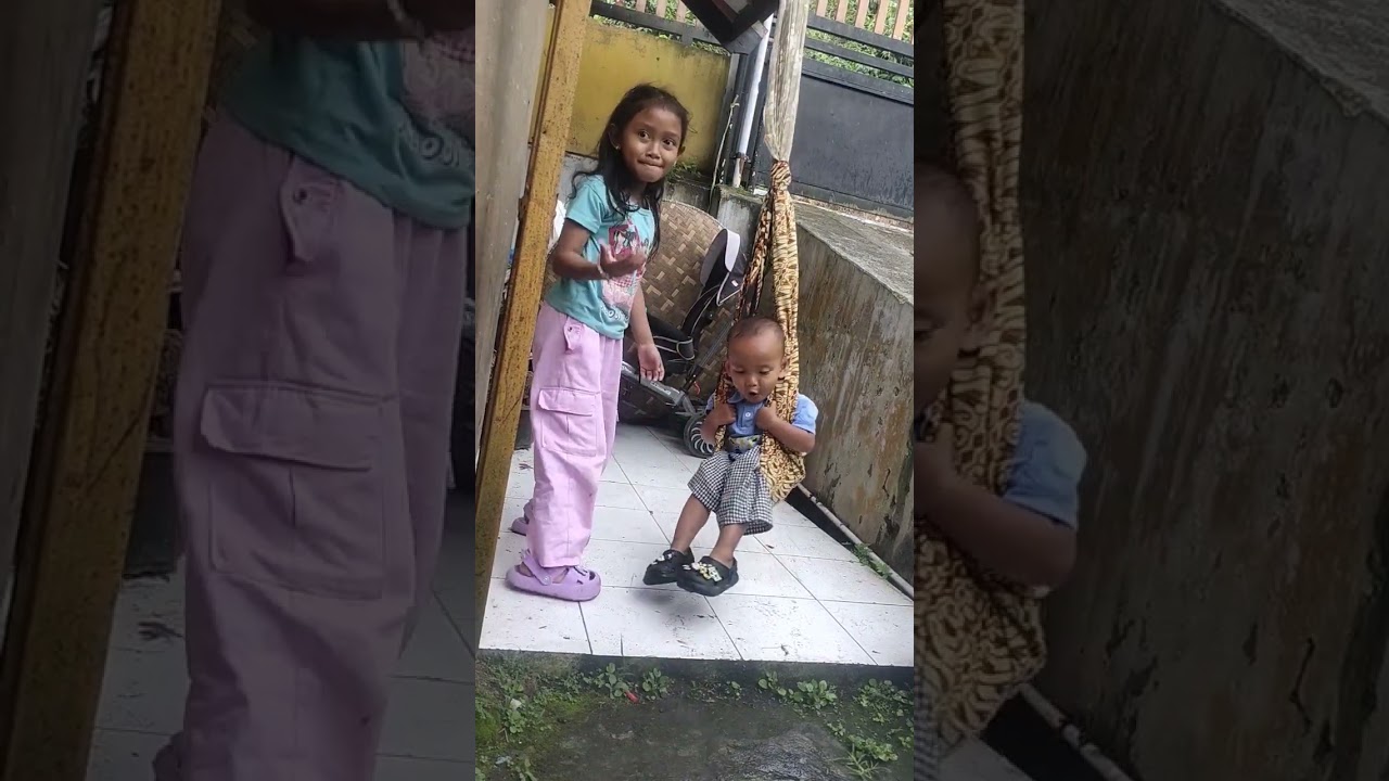 Hanna dan Rayyan bermain ayunan buatan Ayah 🤗‼️😂