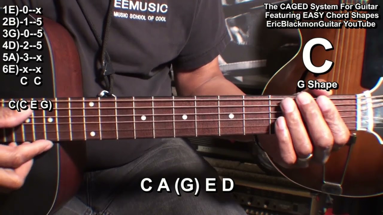 САМЫЙ ПРОСТОЙ УРОКИ ИГРЫ НА ГИТАРНОЙ СИСТЕМЕ CAGED SYSTEM! РЕАЛЬНО! @EricBlackmonGuitar УРОКИ ИГР...