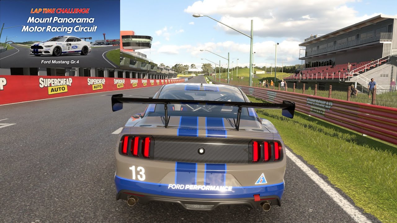 Gran Turismo 7 | Lap Time Challenge | Mount Panorama Motor Racing Circuit | Ford Mustang Group 4