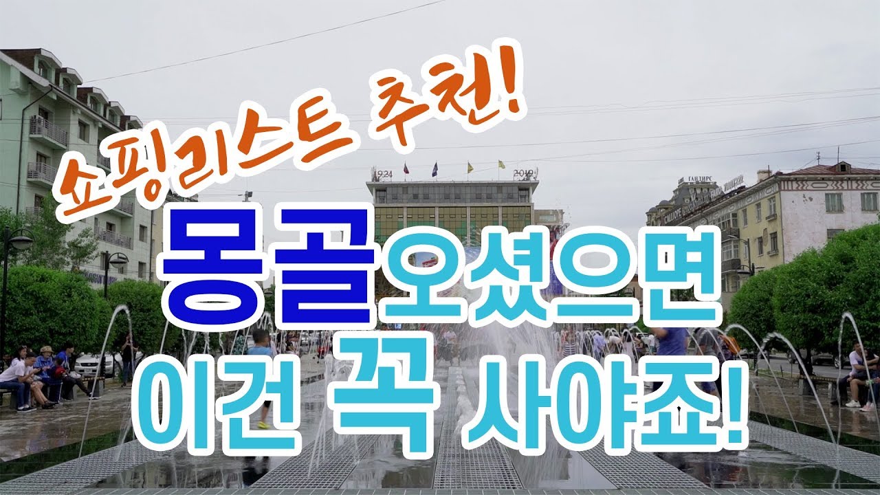 몽골 오셨으면 이건 꼭 사세요! 추천 쇼핑리스트!