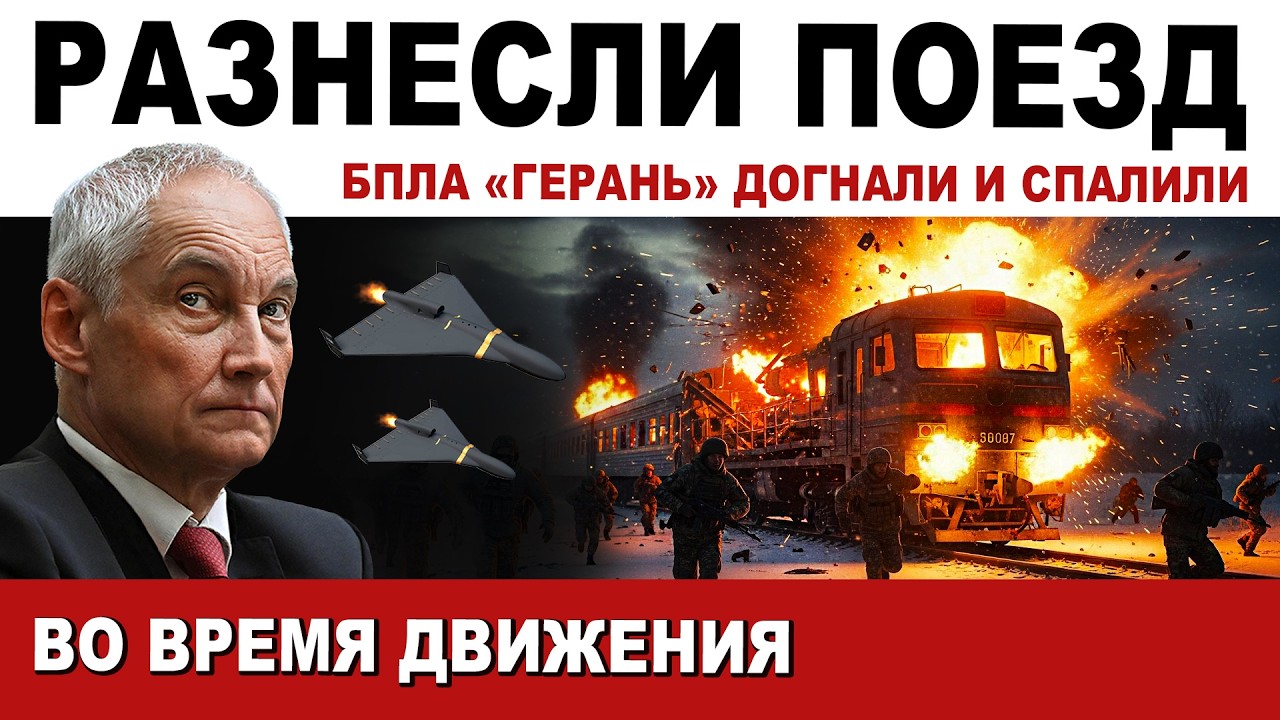 «Герани» догнали локомотив под Сумами и разнесли его! И без всяких «Старлинков», которые отключены!