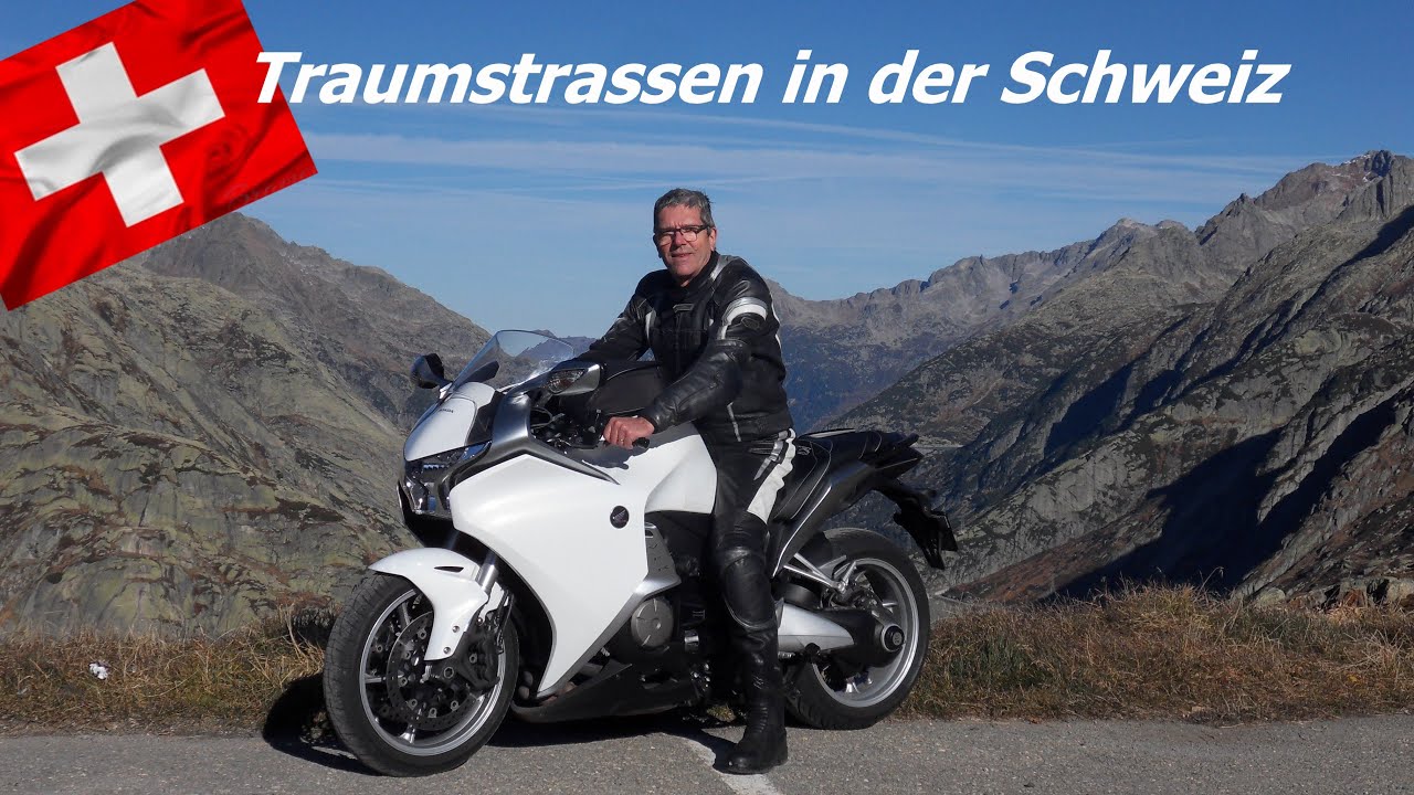 Traumstrassen in der Schweiz, mit dem Motorrad &uuml;ber grosse Schweizer P&auml;sse, Honda VFR 1200 F