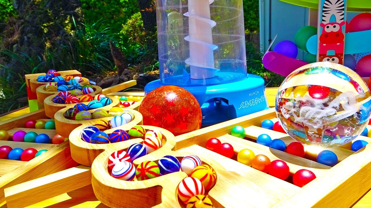 10 different marble run races ☆ Satisfying and soothing marble run ASMR　Trix Track