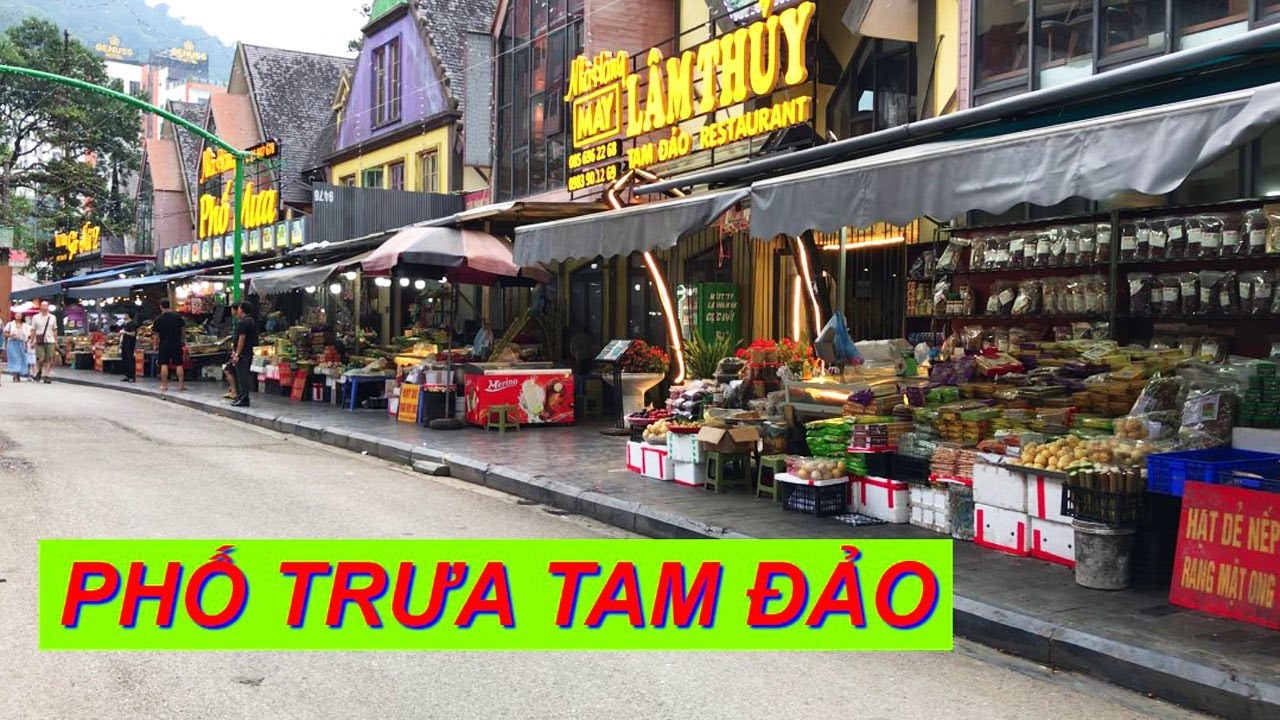Lang Thang Dạo Phố Trưa Tam Đảo, Quảng trường, Nhà thờ, Phố quà vặt - Street Walking
