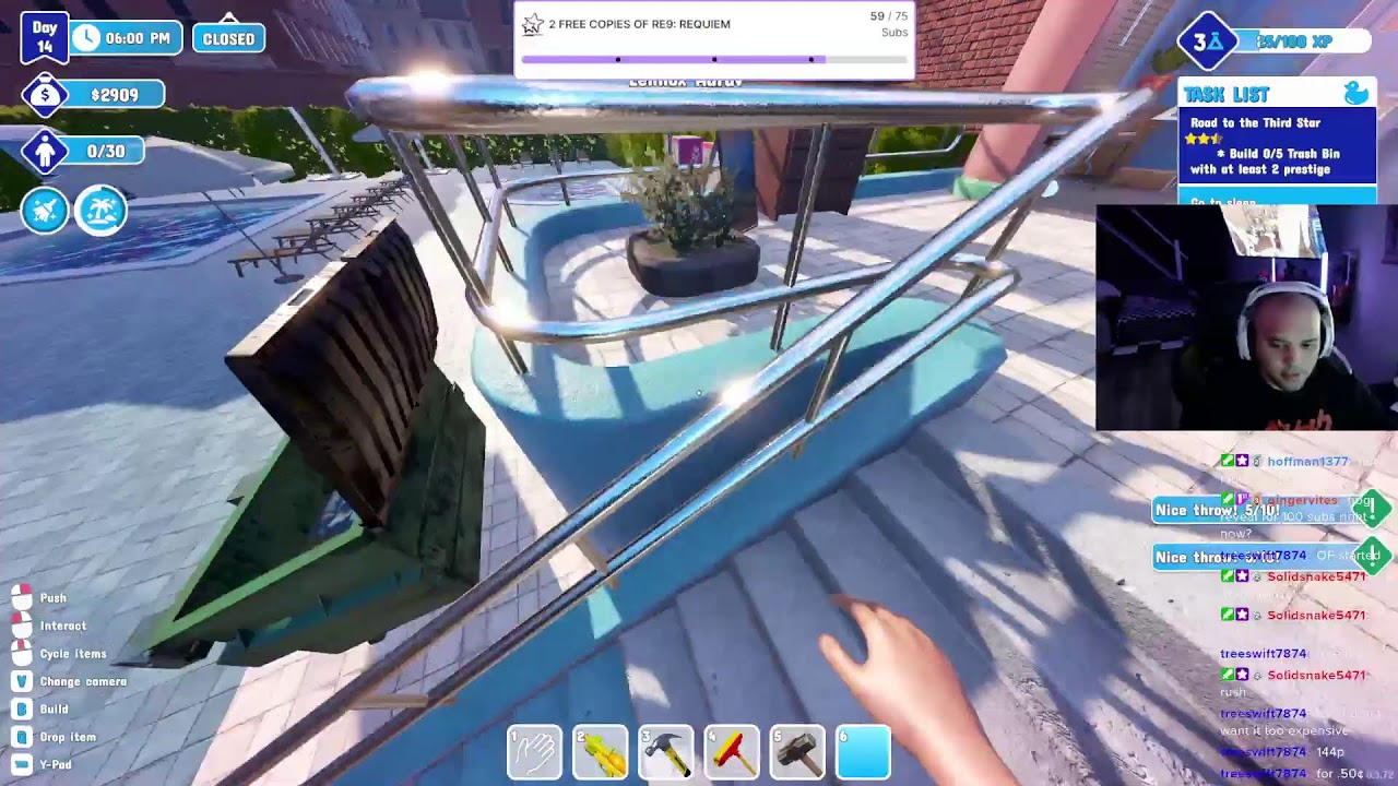 Waterpark simulator w/ the wife!! #unemployed #gaming #waterpark #youtubeshorts #waterparksimulator
