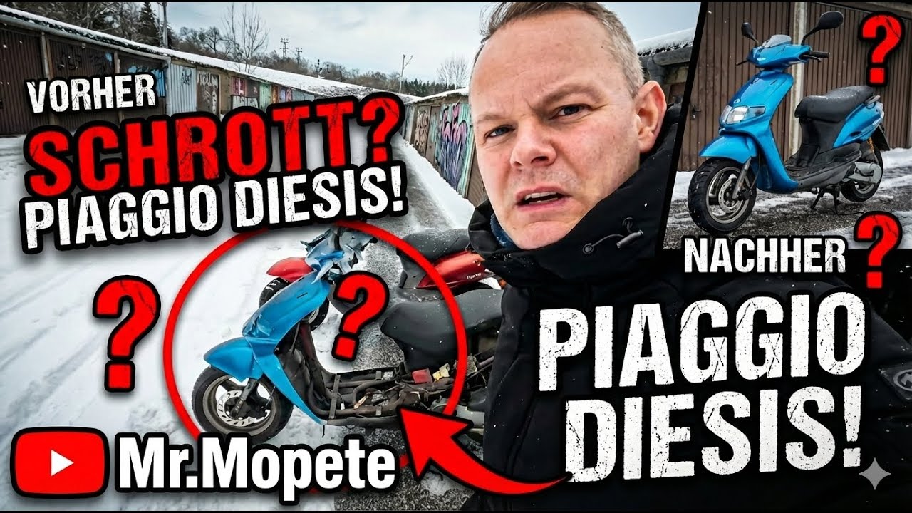 VÖLLIGER SCHROTT! 😱 Kann man diesen Piaggio Diesis noch retten? | Projekt Wiederaufbau