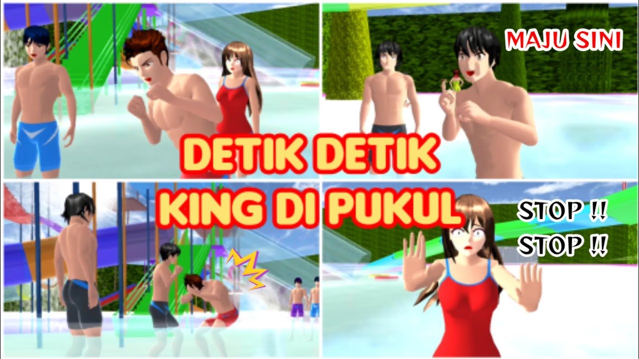 DETIK DETIK KING DI PUKUL | Drama King And Friend | drama sakura school simulator
