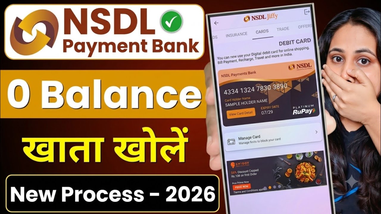 Nsdl Payment Bank Account Opening Online | Nsdl Payment Bank Zero Balance Account Opening