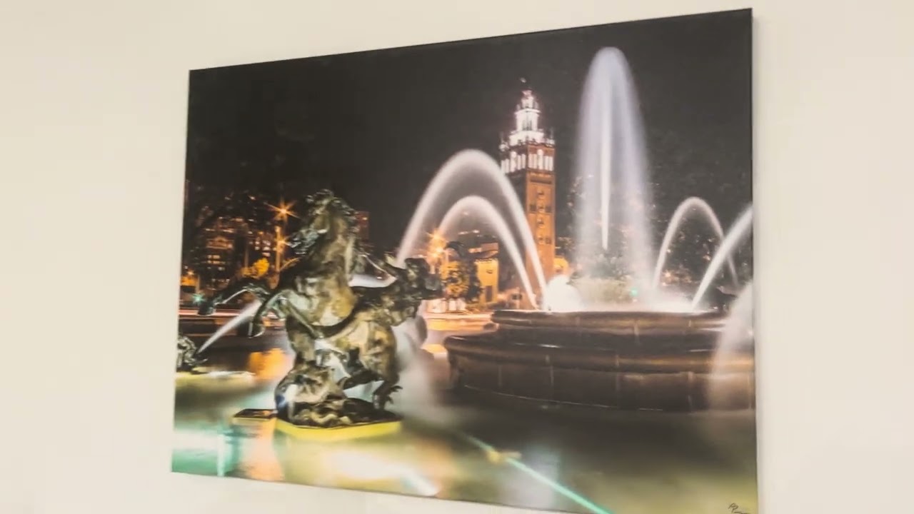 Showing the picture flame of a city