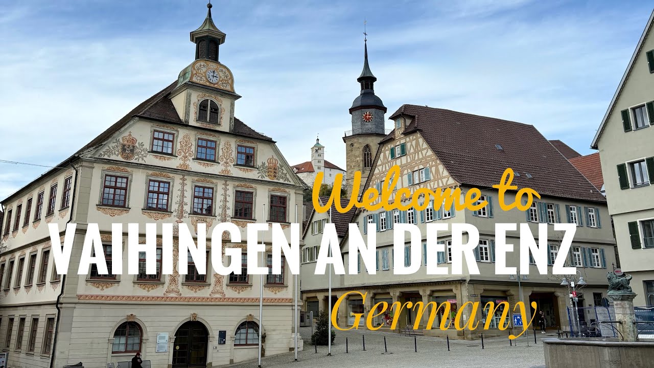 Vaihingen an der Enz, Baden-W&uuml;rttemberg, Germany. Walking tour. 2025. 4K video