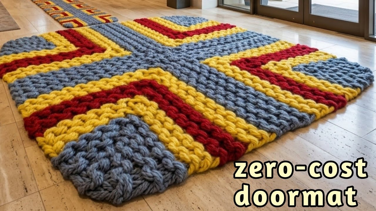 Bina Machine ke Ghar par banayein Market jaisa Doormat | Doormat #232