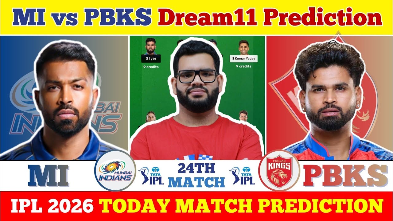 MI vs PBKS Dream11 Prediction| MI vs PBKS Today Match Prediction| IPL 2026 Match 24