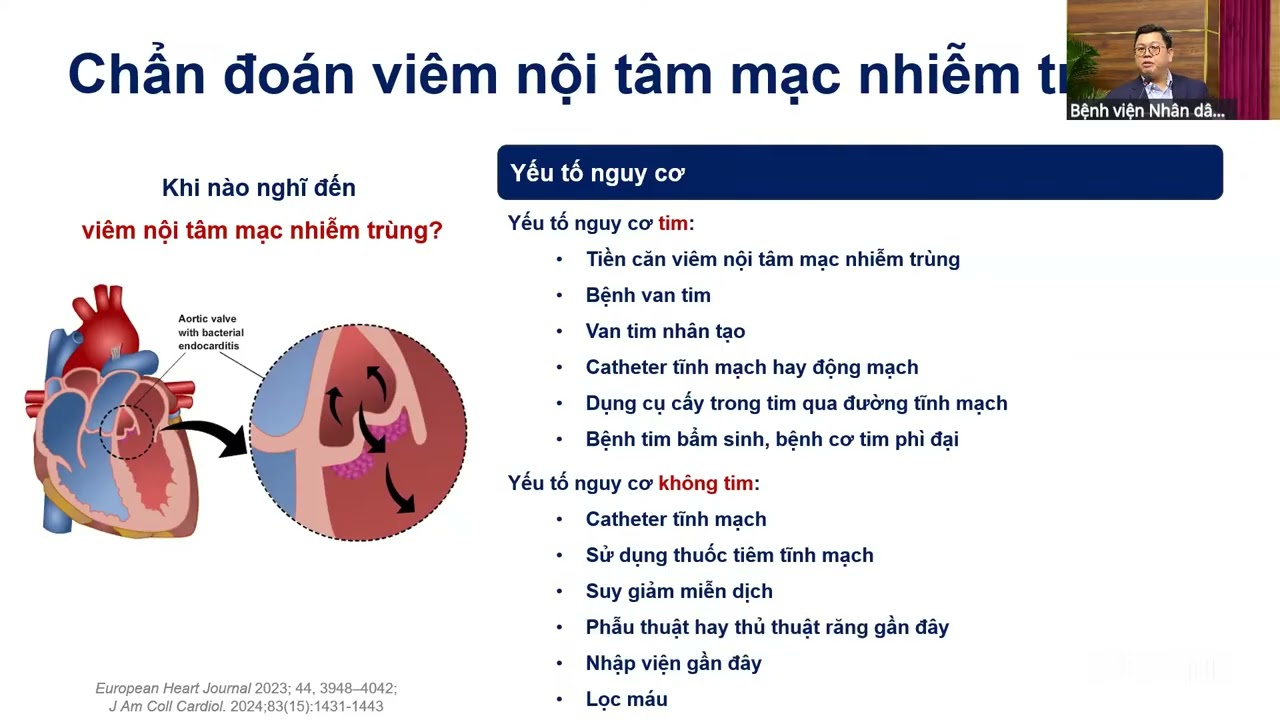 VIÊM NỘI TÂM MẠC NHIỄM TRÙNG: TỔNG QUAN KHUYẾN CAO ESC VÀ ACC/AHA