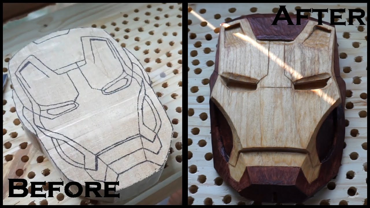 Hand Carving an Iron Man Mask