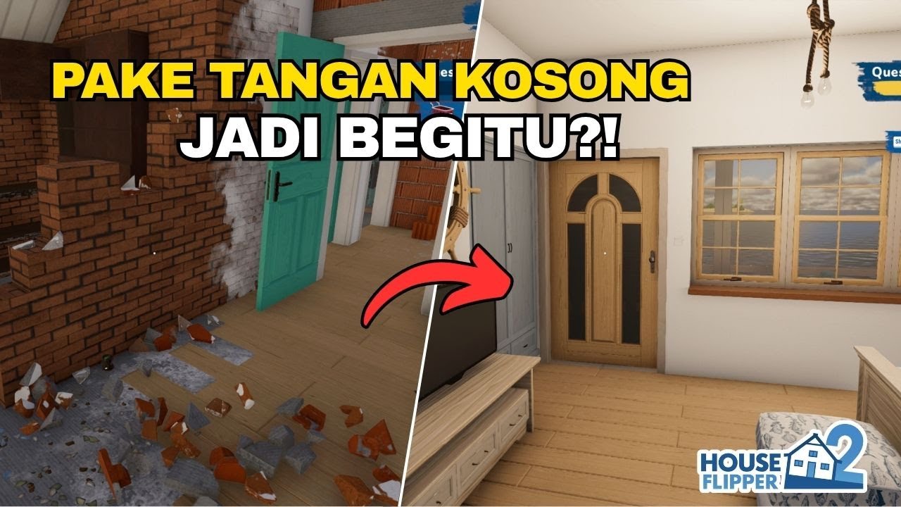 Misi Besar! Bongkar & Bangun 3 Kamar Sekaligus di Lantai Atas | House Flipper 2