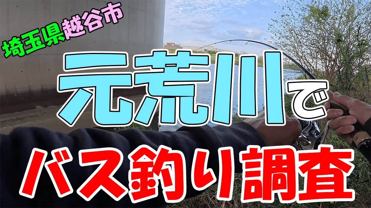 【ルアー釣り】埼玉県越谷市を流れる元荒川でブラックバス釣り！