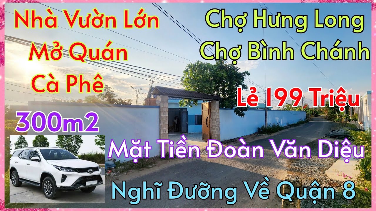Nợ Đầu Năm _Bán Rẻ Nhà Sân Vườn Lớn 300m2 Thổ Cư Lẻ 199TR Kinh Doanh Quán Ăn,SaLon,Tập Hoá Về Q.8.