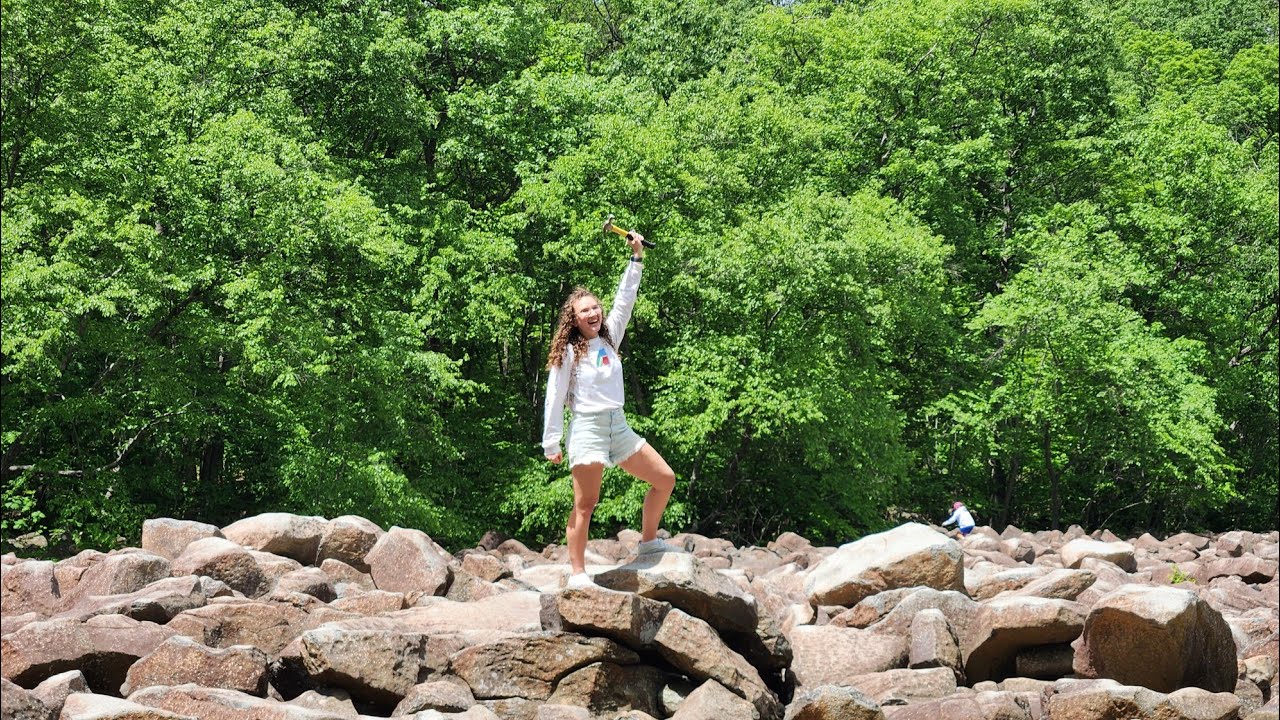 Exploring Ringing Rocks with Winry, Alec, Abby and Tom