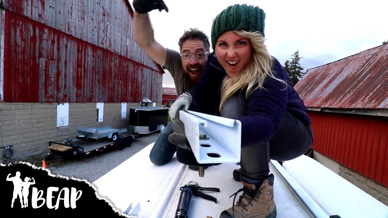 Clever Yet Simple DIY Roof Rack Mounts Using Unistrut Channel Skoolie Conversion