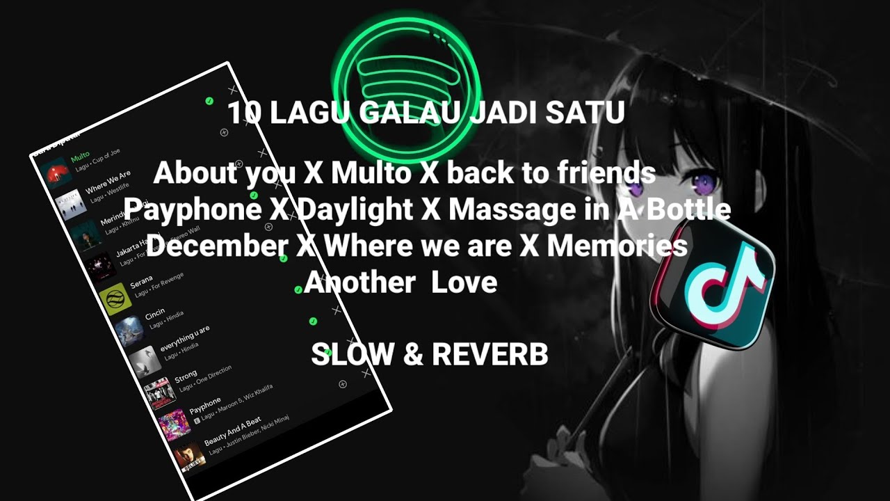 10 Lagu Jadi Satu About you X Multo X back to friends X Payphone X Daylight X Massage in A Bottle 