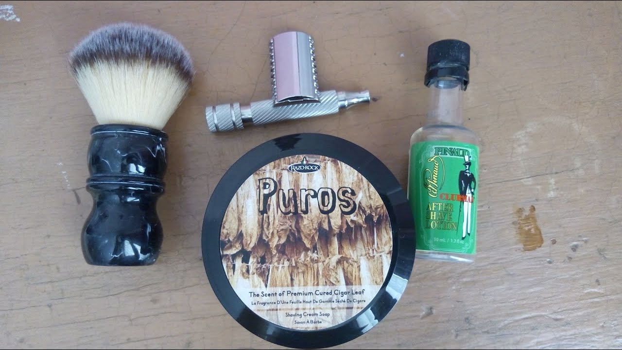 Мыло Razorock Puros, китайский R41, Yaqi brush, Clubman, Astra