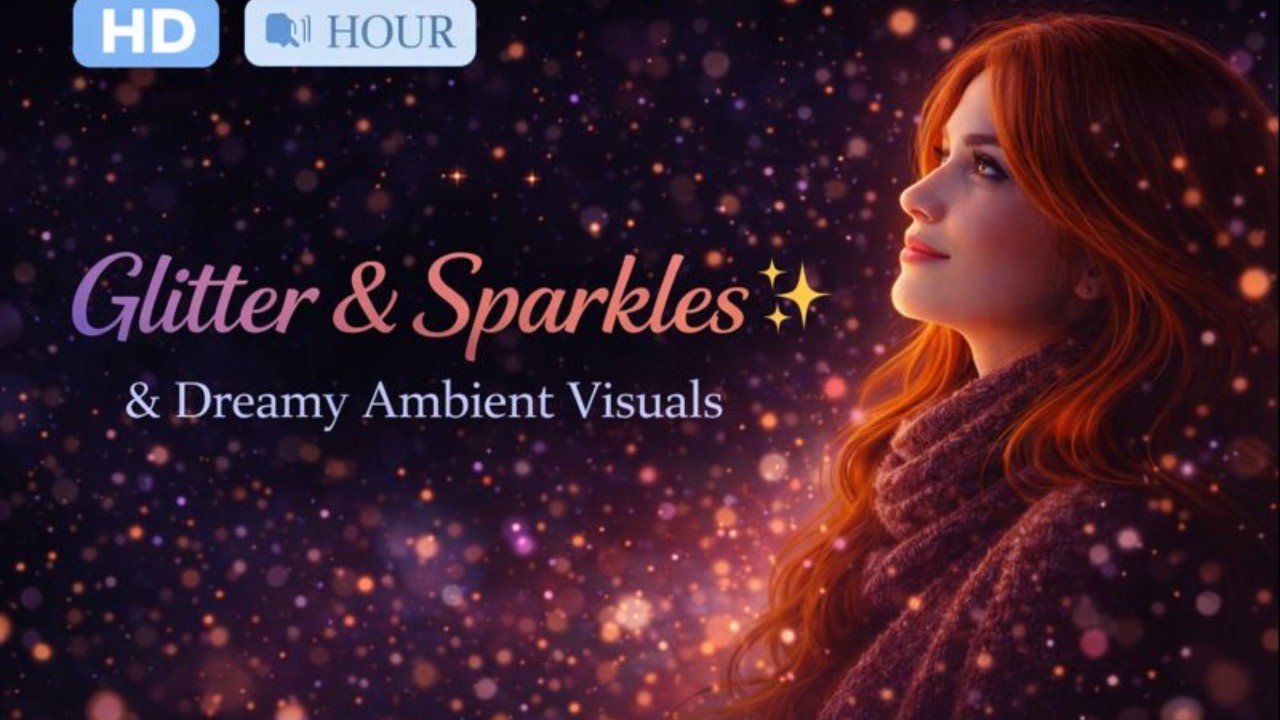 Soothing Glitter & Sparkles 🌌 Relaxing Ambient Background (1 Hour)