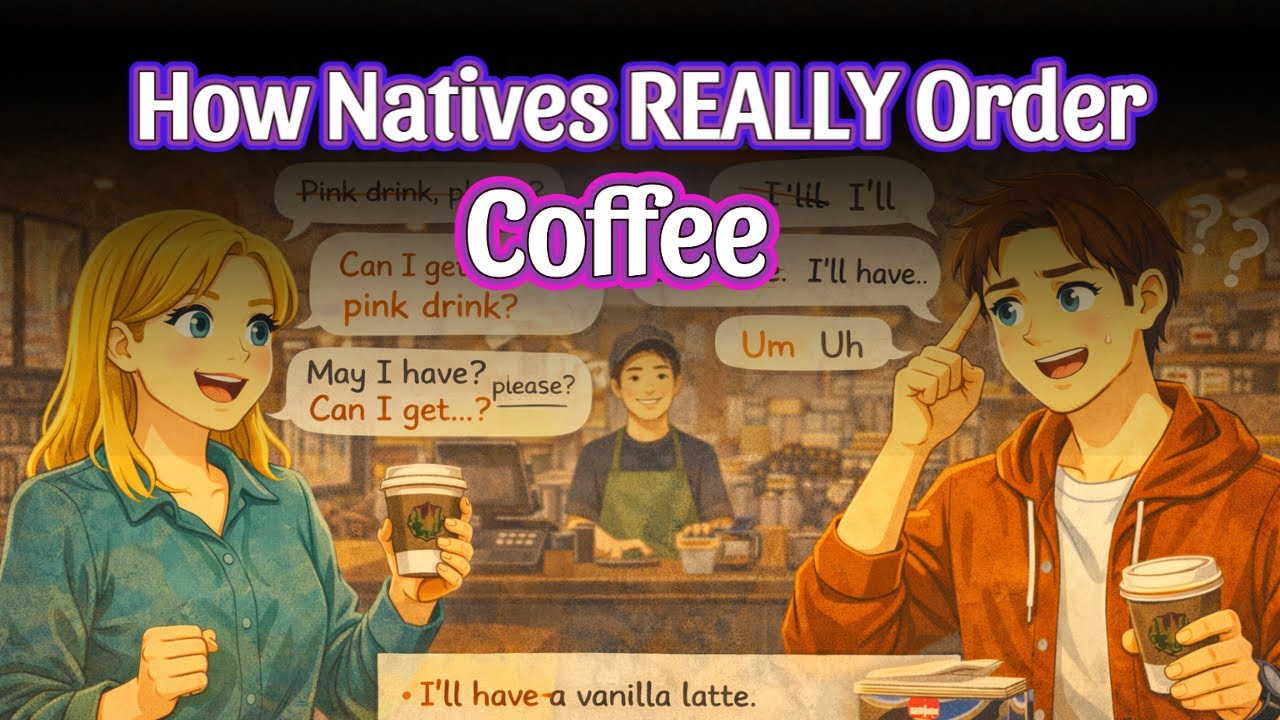 How to Order Coffee in English Like a Native  | Real English Talk Podcast