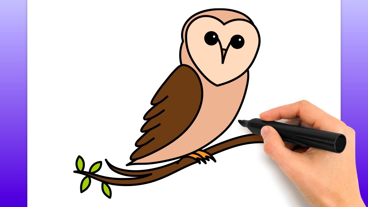 Cómo Dibujar Una Lechuza Común | Fácil Tutorial De Dibujo Paso A Paso