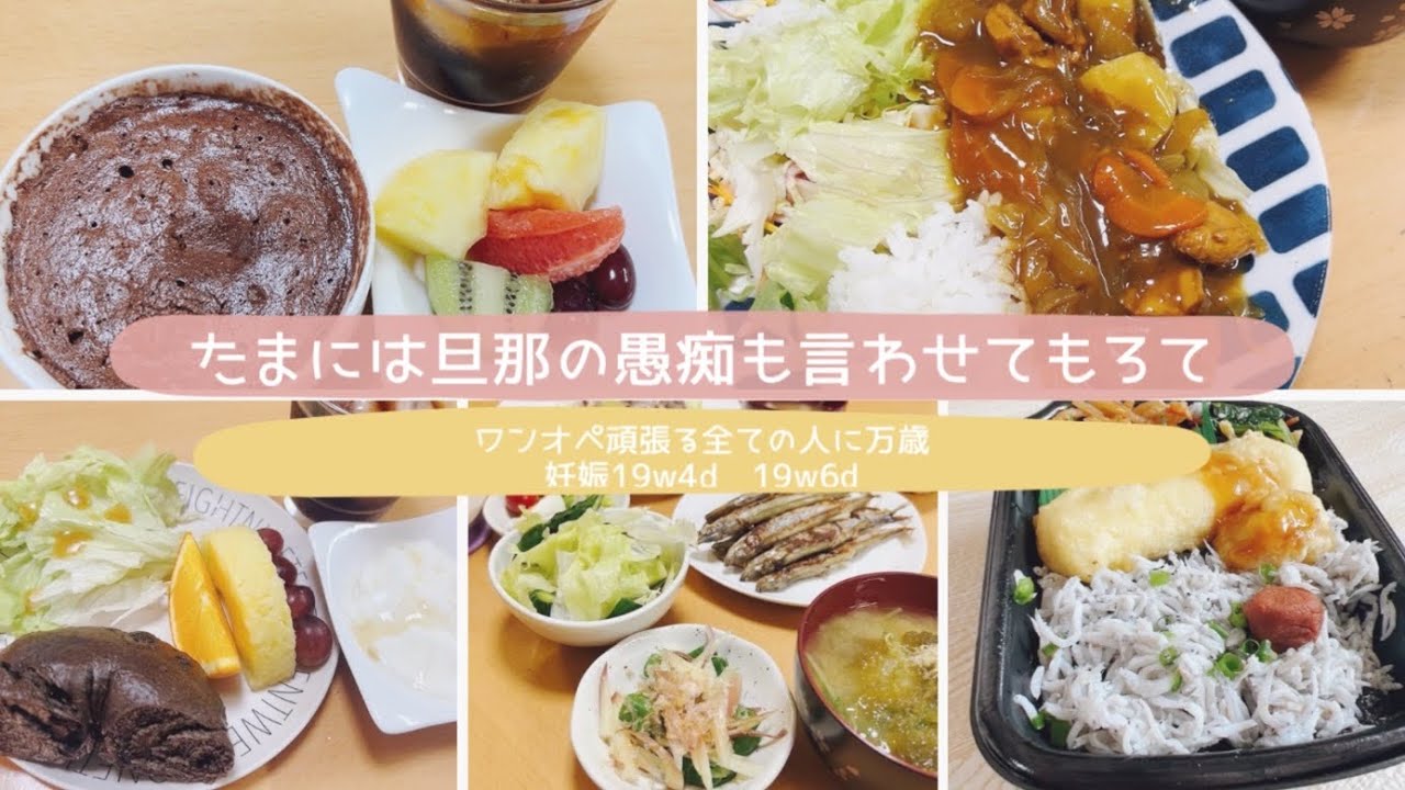 【妊娠19w4~19w6d】愚痴をちょこっと言わせてもろて。　#体重管理 #体重記録 #食事記録 #マタママ #妊娠記録 #爆食い #旦那の愚痴
