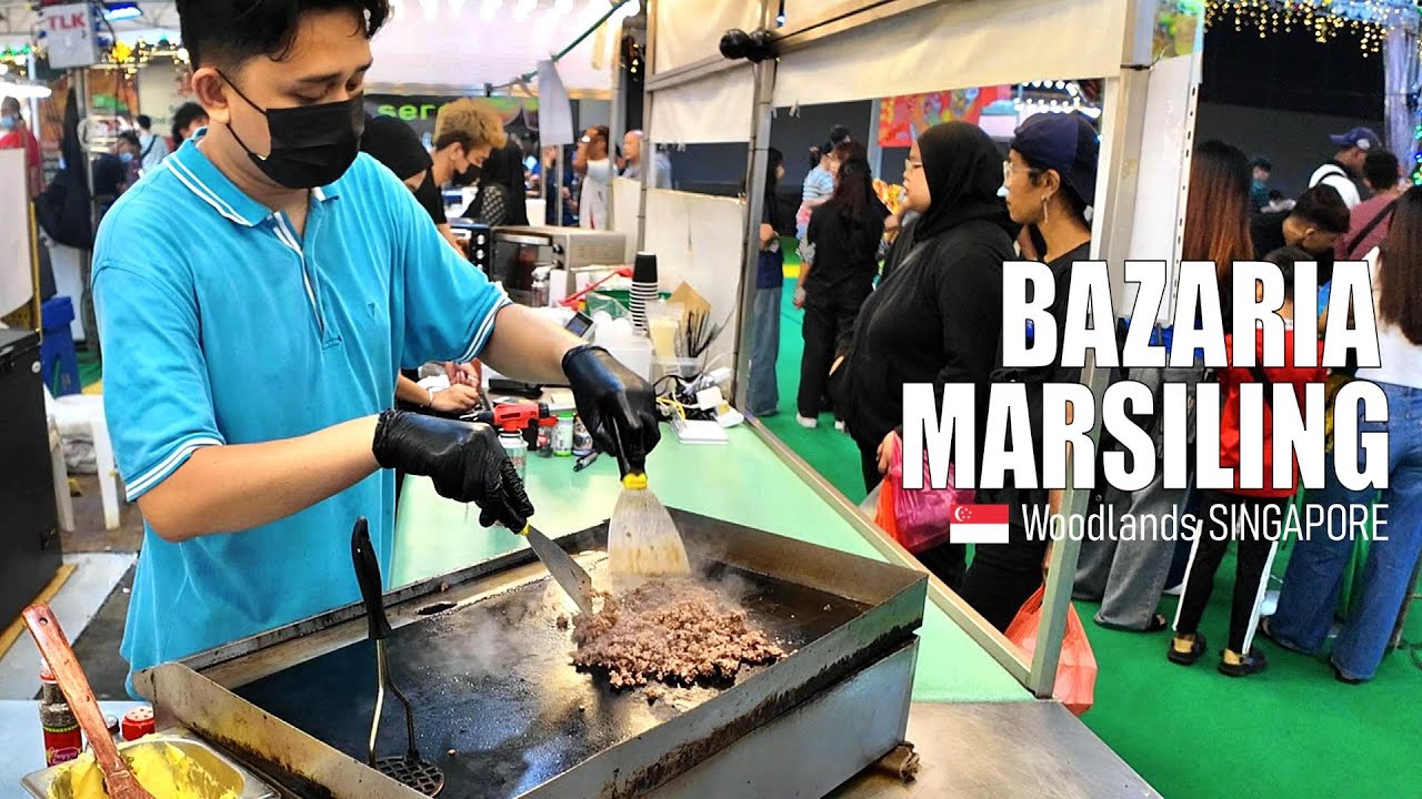 Bazaria Marsiling 2025 - Ramadan Night Market – Woodlands, Singapore 🇸🇬 - Virtual Walking Tour [4K]