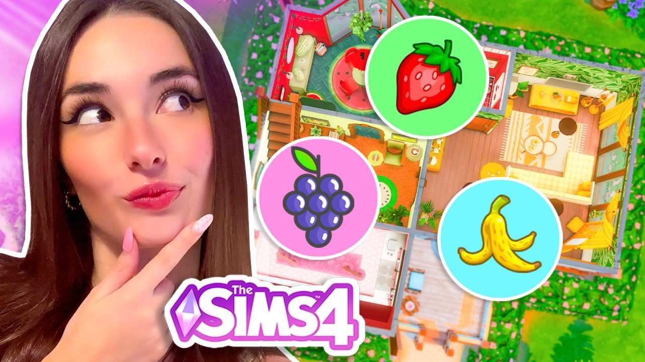 Each ROOM is a Different FRUIT in The Sims 4!