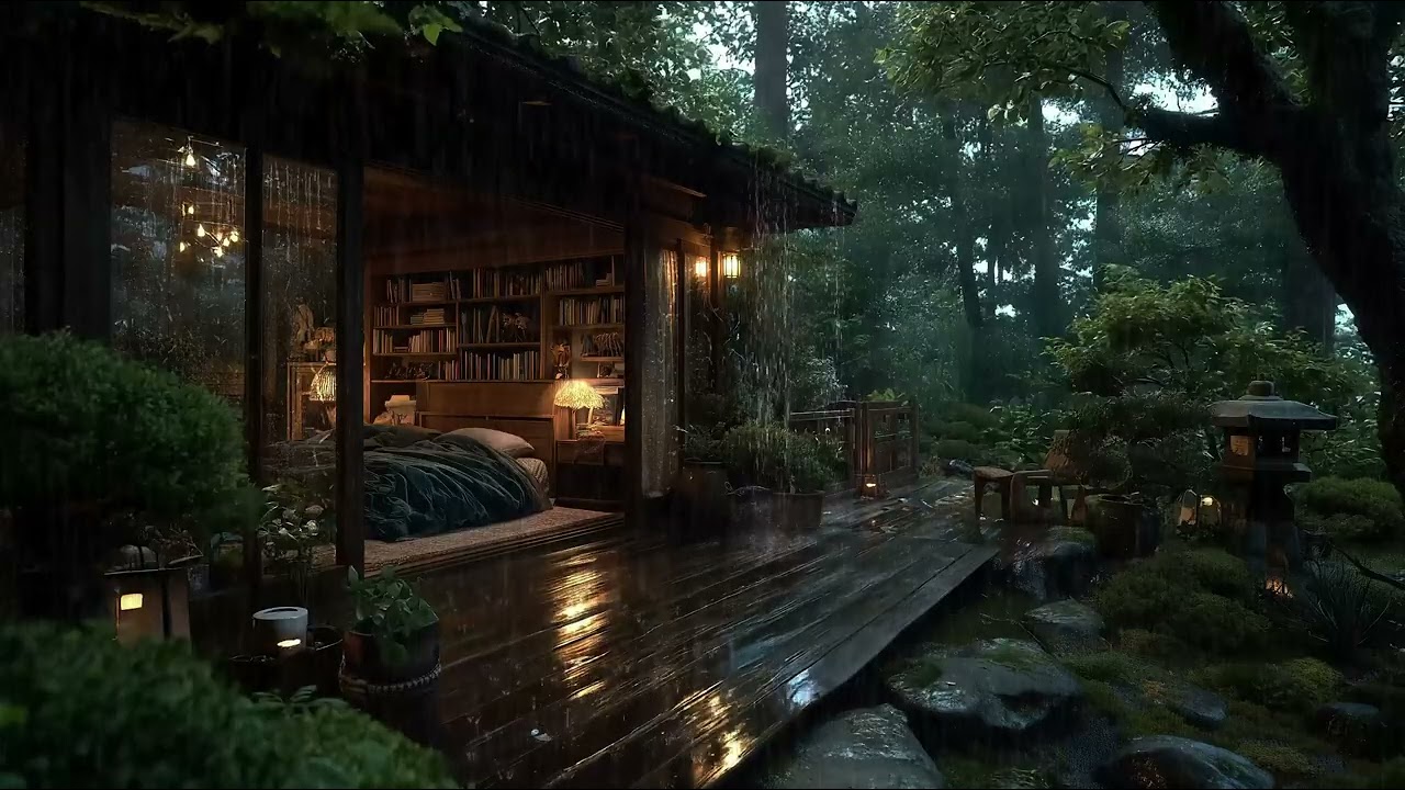 夜雨森林 · 深度助眠雨声 | 白噪音·放松·学习·冥想 🌧️ Sleep Rain Sounds