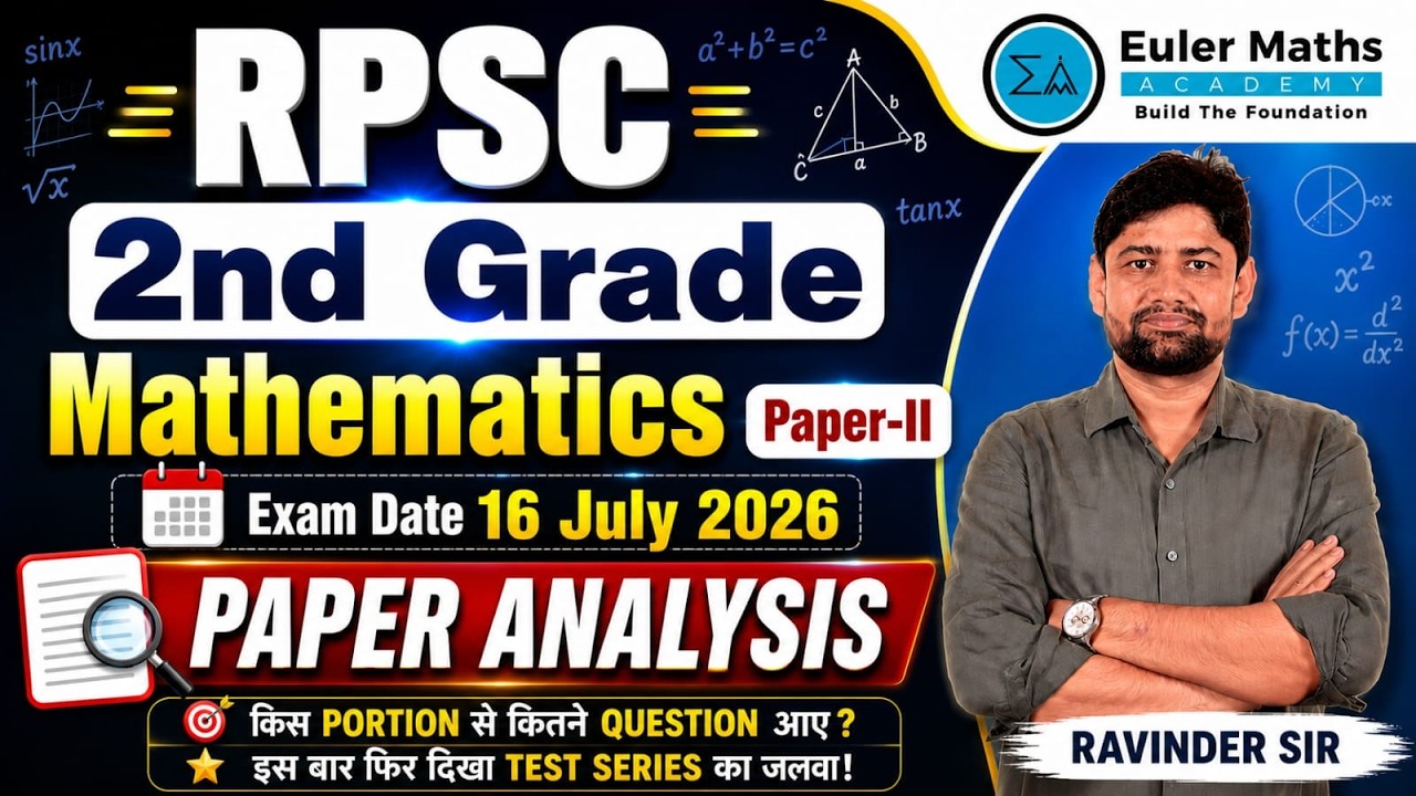 RPSC 2nd Grade-2026 | Maths | Paper Analysis | कहां से कितने Question आये ? Test Series का जलवा 🥳