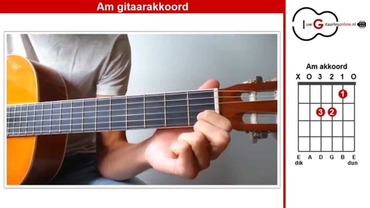 Am akkoord gitaar