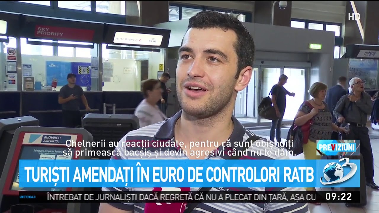 Turişti amendaţi de controlori RATB