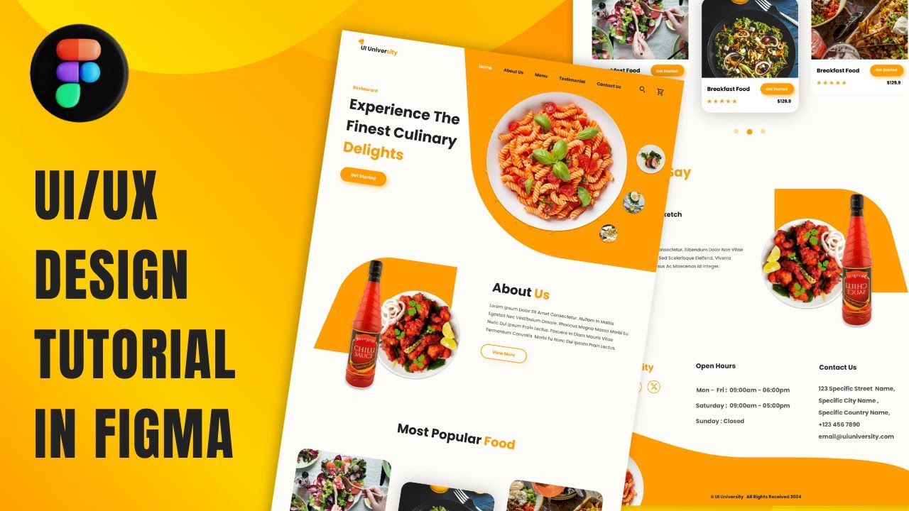 UX/UI Design Tutorial in Figma - Design Modern Website from Scratch