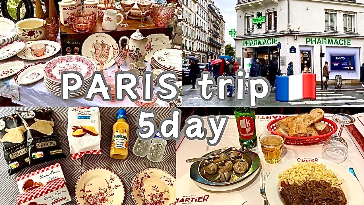 【PARIS trip🇫🇷】⑦ヴァンブの蚤の市/人気店でランチ/シティファルマ/パリ旅行/ひとり旅