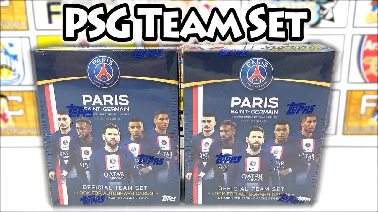 *NEW* Opening 2 Topps Paris Saint Germain 2022/23 Official Team Set Boxes | PSG BOXES | MESSI HIT!!