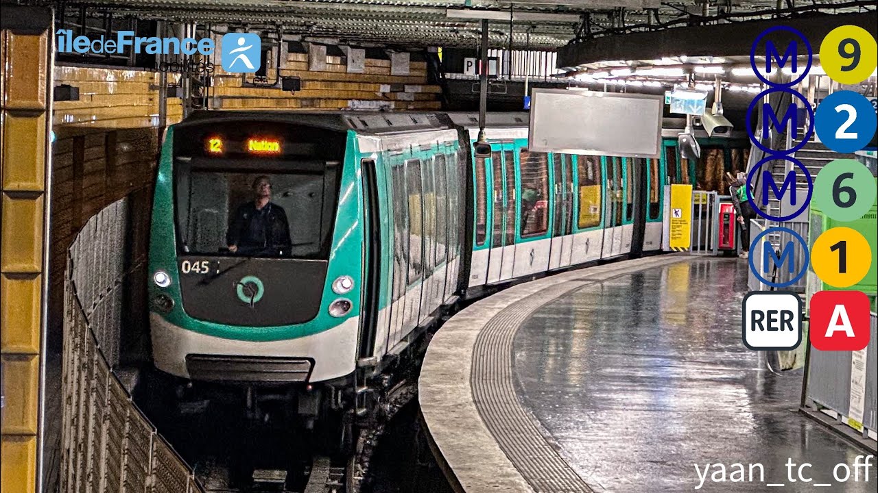 🇫🇷 Paris – Tous les MÉTROS + RER à Nation !/ All Trains at Nation Station (L1 • L2 • L6 • L9 • RER A