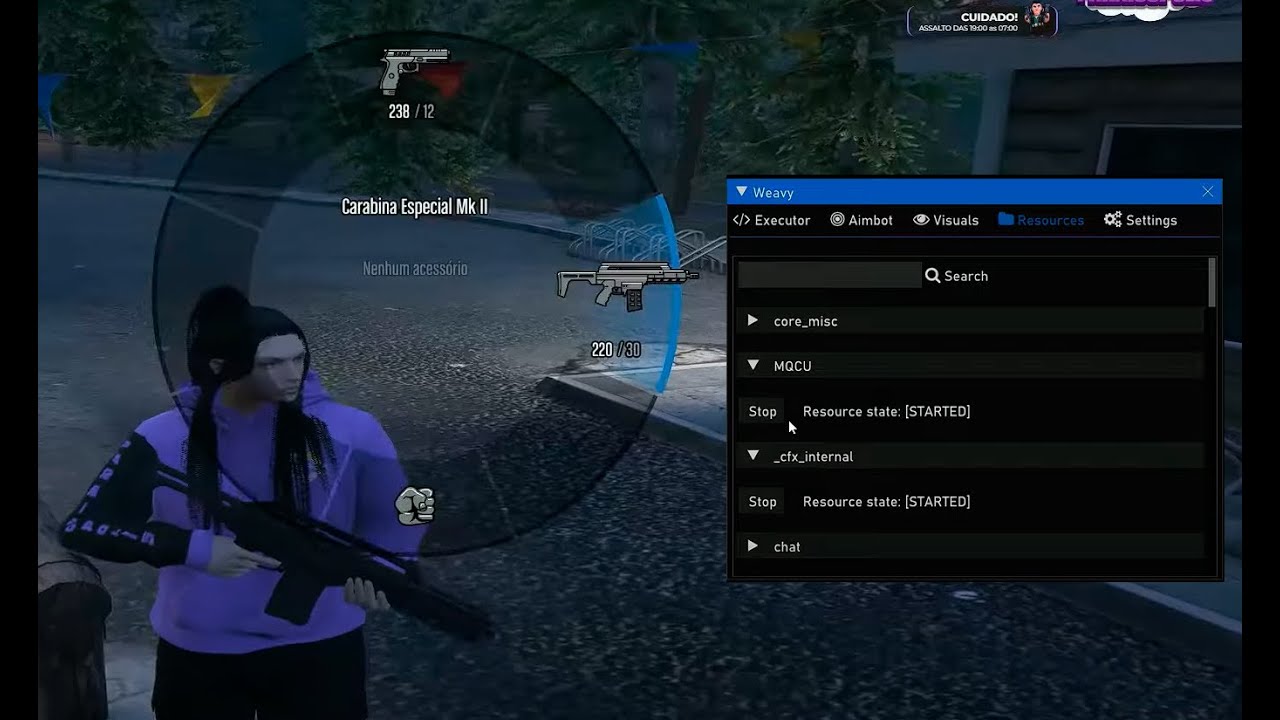 COMO DA STOP NO ANTI CHEAT NO GTA RP - COMO PUXAR ARMAS e DINHEIRO SEM SER BANIDO DA CIDADE NO FiveM