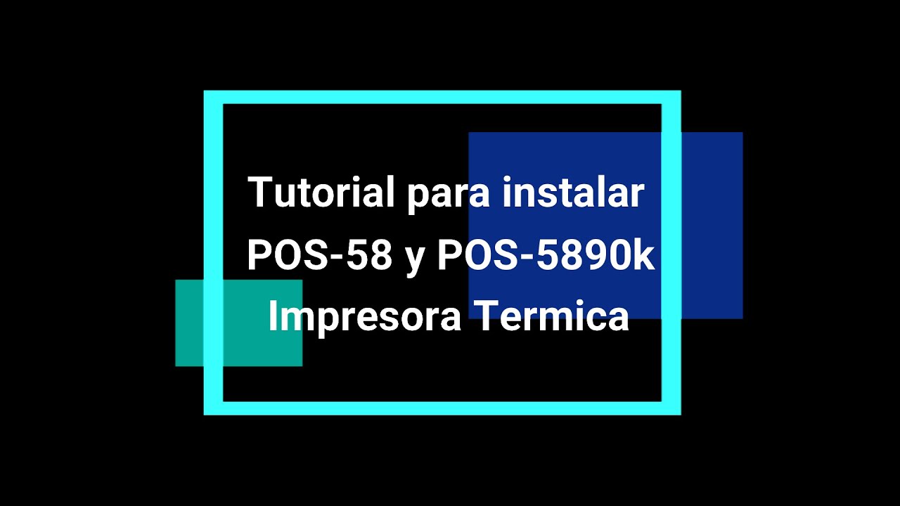 Como Instalar Drivers POS-58 Y POS-5890K