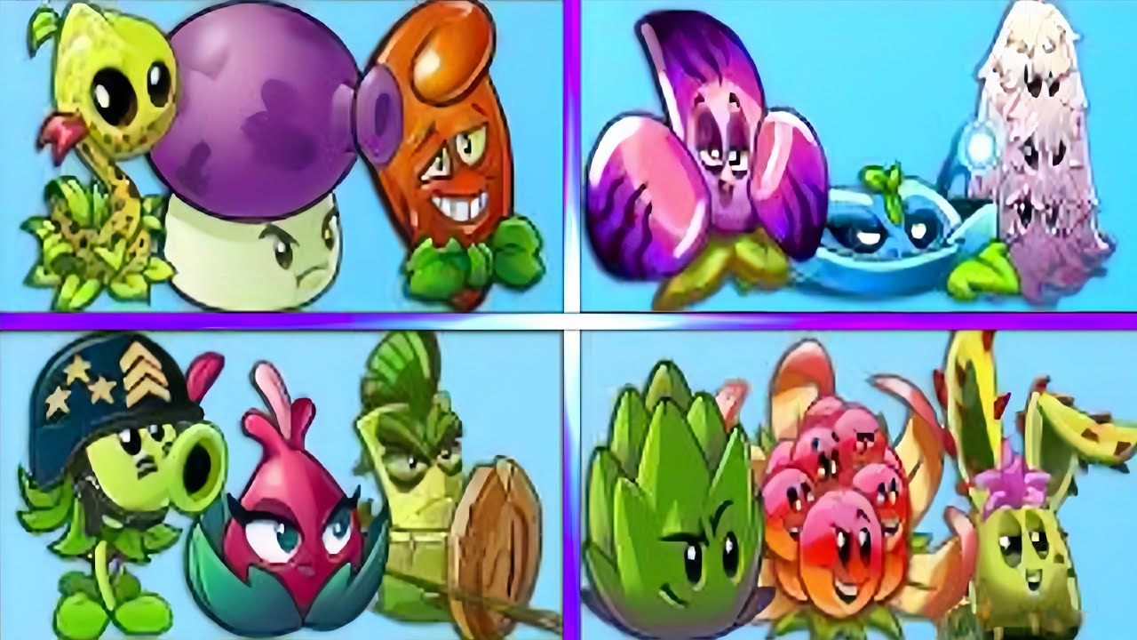 Random 4 Team Pair Plant - Plants Battles Who Will Win??